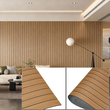3D Wall Panels Peel and Stick – 15.74"x118" PVC FauxWood Grain Texture, Self Adhesive Waterproof Wall Covering, DIY Accent Wall, Sofa Background Backsplash & Modern Home Decor, Covers 12.9 sq.ft